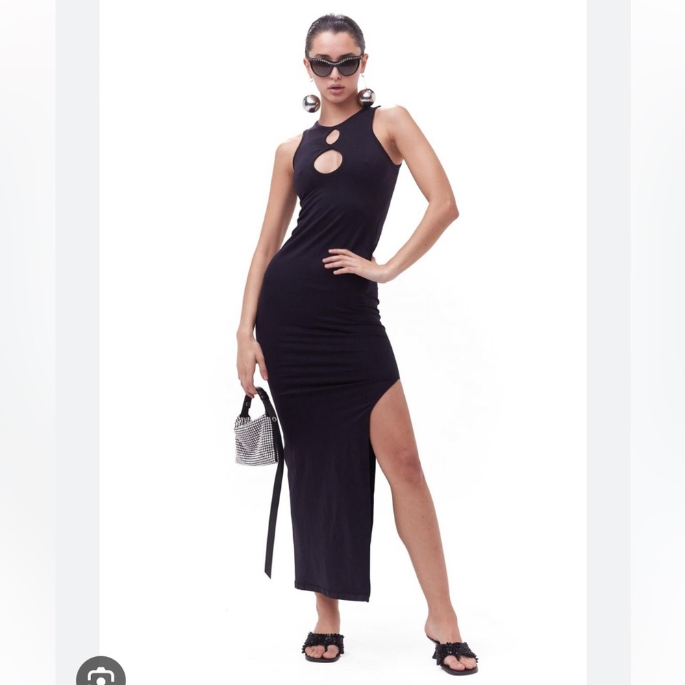 SIMON MILLER - STRETCH ASIO TANK DRESS BLACK - MED